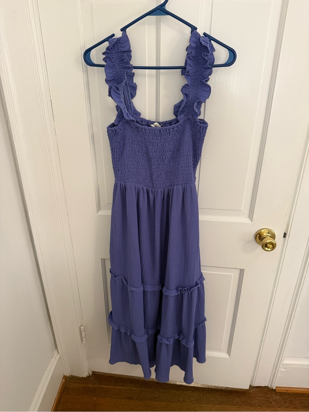 DAVI & DANI Lavender Ruffle Strap Maxi Dress